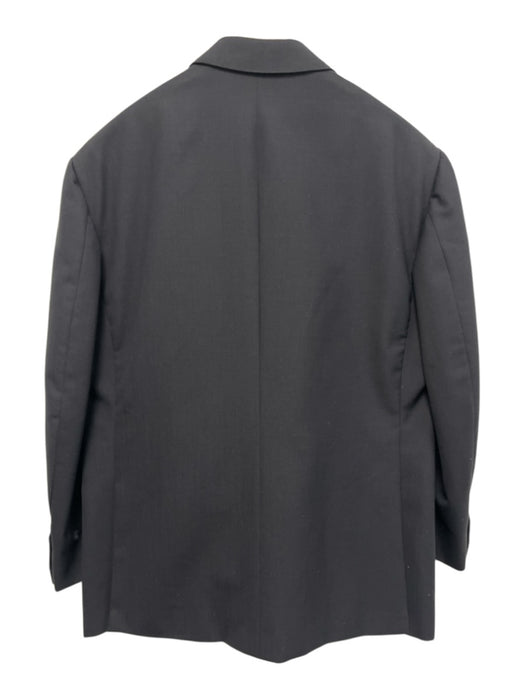 Sartoria Vestrucci Navy Blue Wool Blend Solid Side Tabs Men's Suit Navy Blue / Est 36