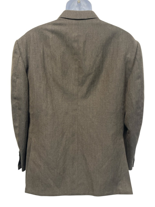 Sartoria Vestrucci Brown Linen Blend Solid 2 Button Men's Suit Brown / Est 36