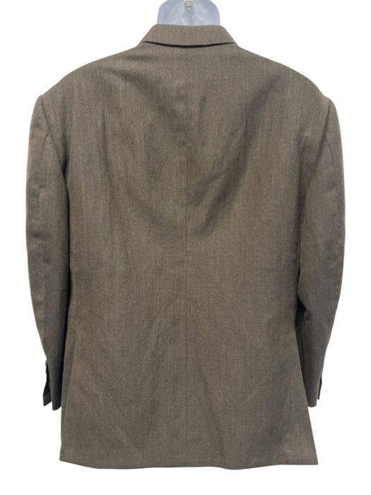 Sartoria Vestrucci Brown Linen Blend Solid 2 Button Men's Suit Brown / Est 36