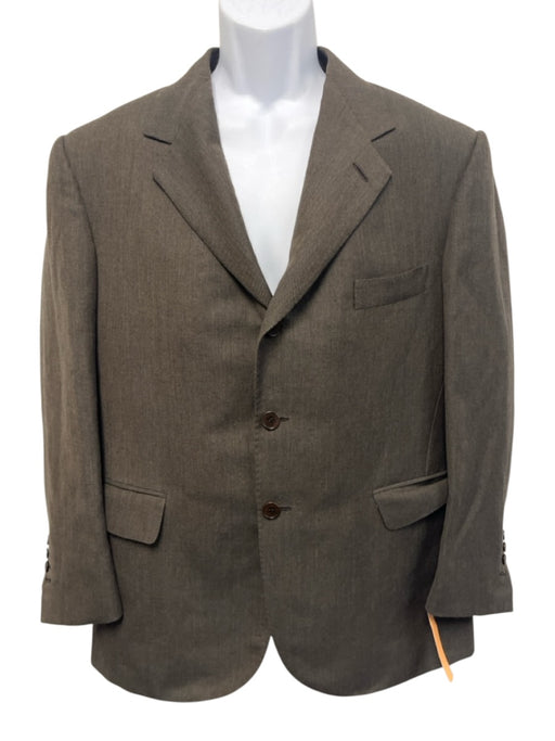Sartoria Vestrucci Brown Linen Blend Solid 2 Button Men's Suit Brown / Est 36