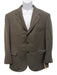 Sartoria Vestrucci Brown Linen Blend Solid 2 Button Men's Suit Brown / Est 36