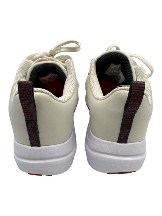 Nike Shoe Size 9 cream, white, red Synthetic Mesh Swoosh Running Sneakers cream, white, red / 9