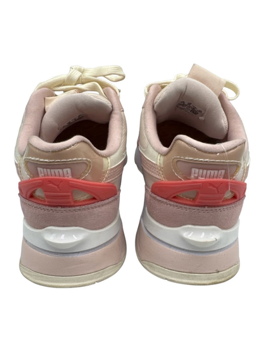 Puma Shoe Size 9 pink, white, cream Synthetic Lace Up Platform Sneakers pink, white, cream / 9