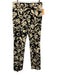 Ralph Lauren Size 8 Black & Cream Cotton Blend Abstract Floral Pants Black & Cream / 8