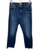 Mother Size 28 Dark Wash Cotton Blend Raw Hem High Rise Slim Straight Jeans Dark Wash / 28