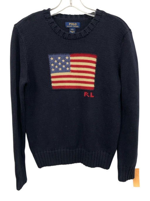 Polo Ralph Lauren Size L navy blue, red, beige Cotton ribbed knti trim Sweater navy blue, red, beige / L