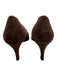 Bally Shoe Size 8 Brown Suede Gold Tone Hardware Mid Heel Pointed Toe Pumps Brown / 8