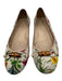 Gucci Shoe Size 10 Beige, Green, Multi Canvas Upper Floral Bamboo Detail Flats Beige, Green, Multi / 10