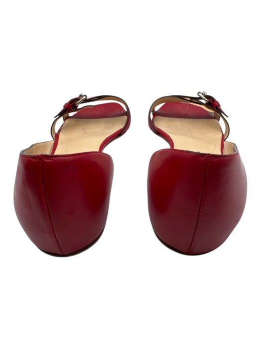 Christian Louboutin Shoe Size 40 Red Leather Buckle Detail D'orsay Sandals Red / 40