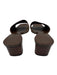 Gucci Shoe Size 9.5 Brown & Tan Leather & Canvas Stacked Heel Guccissima Sandals Brown & Tan / 9.5