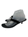 Gucci Shoe Size 9.5 Black Leather Flip Flop Thong Strap Kitten Heel Logo Sandals Black / 9.5