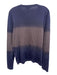 Versace Collection Size L Blue & Heather Gray Wool Blend Gradient V Neck Sweater Blue & Heather Gray / L