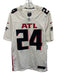 Nike Size S White & Black Synthetic Falcons Logo Jersey Knit Men's Short Sleeve White & Black / S