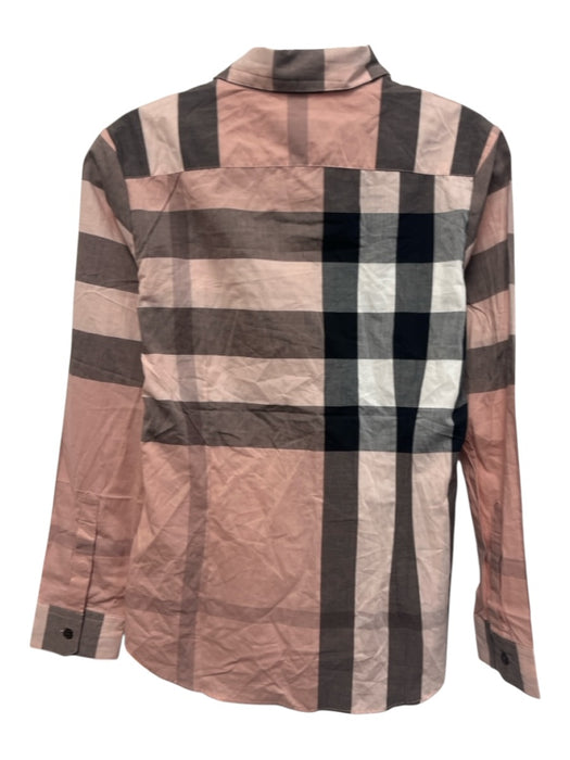 Burberry Size M Pink, Black, White Cotton oversized plaid Long Sleeve Top Pink, Black, White / M