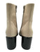 Vince Shoe Size 5.5 White Leather Square Toe Stacked Heel Side Zip Booties White / 5.5