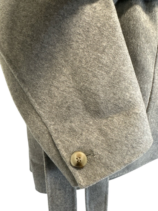 Mackage Size S Gray & Cream Wool Wrap Heathered Sash Shawl Collar Coat Gray & Cream / S