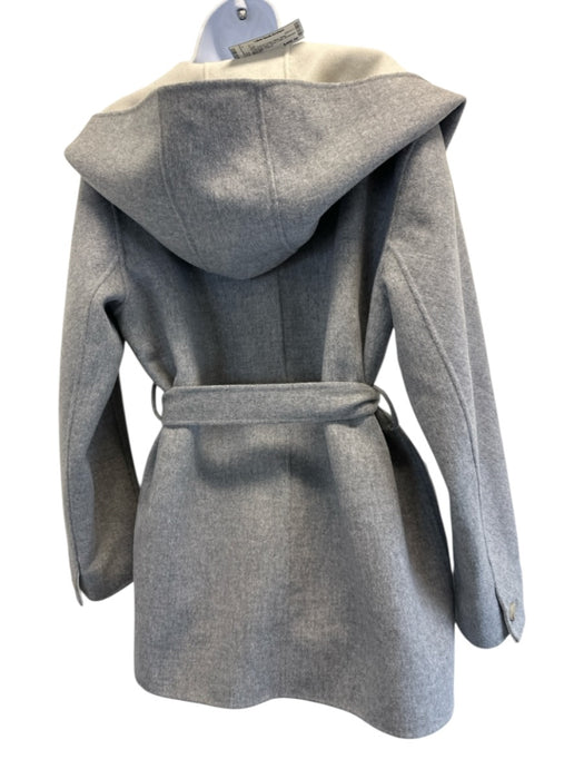 Mackage Size S Gray & Cream Wool Wrap Heathered Sash Shawl Collar Coat Gray & Cream / S