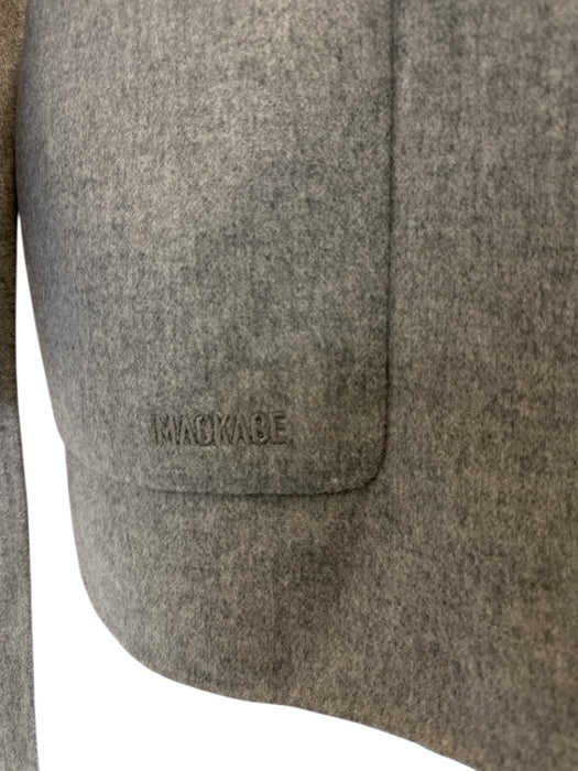 Mackage Size S Gray & Cream Wool Wrap Heathered Sash Shawl Collar Coat Gray & Cream / S