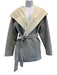 Mackage Size S Gray & Cream Wool Wrap Heathered Sash Shawl Collar Coat Gray & Cream / S