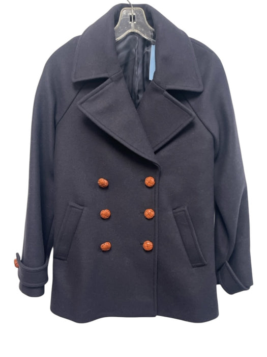 & Other Stories Size 0 Navy Blue Wool Blend Double Breasted Pea Coat Coat Navy Blue / 0