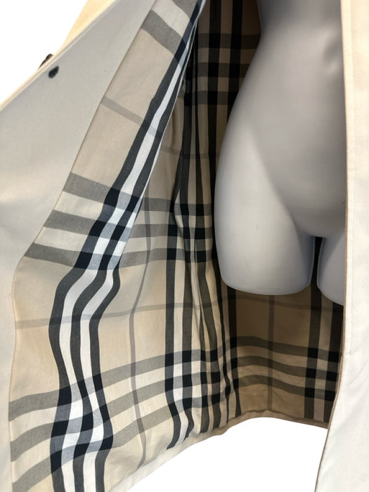 Burberry Size 52 Beige Cotton Blend Solid Overcoat Men's Jacket Beige / 52