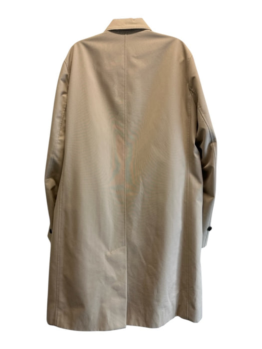 Burberry Size 52 Beige Cotton Blend Solid Overcoat Men's Jacket Beige / 52