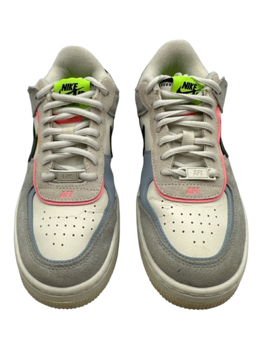 Nike Shoe Size 6 White & Multi Leather & Suede Color Block Platform Sneakers White & Multi / 6