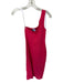 Lulus Size S Pink Rayon Blend One Shoulder Slit Back Zip Maxi Dress Pink / S