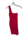 Lulus Size S Pink Rayon Blend One Shoulder Slit Back Zip Maxi Dress Pink / S