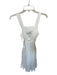 Zara Size XS White Polyester & Cotton Fringe Detail Embroidered Sleeveless Dress White / XS