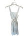 Zara Size XS White Polyester & Cotton Fringe Detail Embroidered Sleeveless Dress White / XS