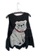 Queen of Sparkles Size S Black & White Cotton Sequins Bulldog Sleeveless Dress Black & White / S