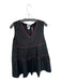 Queen of Sparkles Size S Black & White Cotton Sequins Bulldog Sleeveless Dress Black & White / S