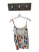 Rebecca Taylor Size 4 Cream & Orange Linen Blend Abstract Spaghetti Strap Dress Cream & Orange / 4
