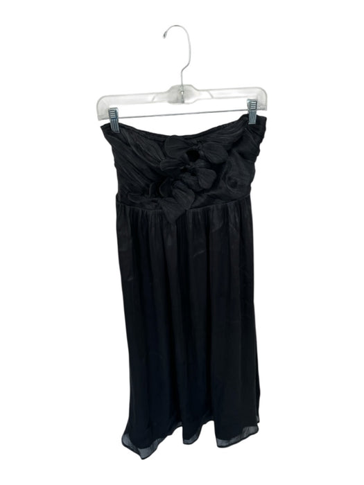 Petal + Pup Size S Black Polyester Bow detail Back Zip Strapless Midi Dress Black / S