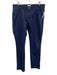 Peter Millar Size 35 Navy Blue Cotton Blend Solid Khaki Men's Pants Navy Blue / 35
