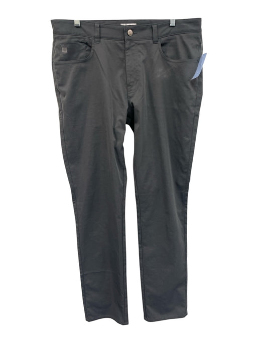Peter Millar Size 35 Dark Gray Cotton Blend Solid Khaki Men's Pants Dark Gray / 35