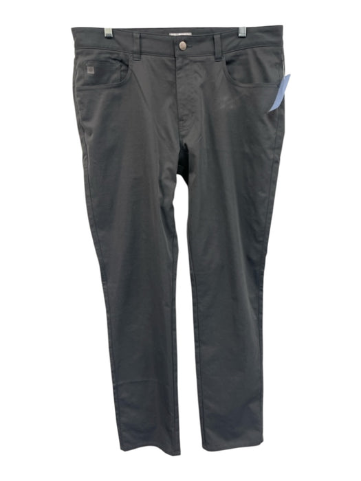 Peter Millar Size 35 Dark Gray Cotton Blend Solid Khaki Men's Pants Dark Gray / 35
