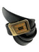 Burberry Black Leather Solid Vintage Men's Belt Black