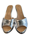 Giuseppe Zanotti Design Shoe Size 39.5 Silver Leather open toe solid color Heels Silver / 39.5