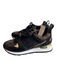 Louis Vuitton Shoe Size 37.5 Black Leather & Nylon Almond Toe Sneaker Sneakers Black / 37.5