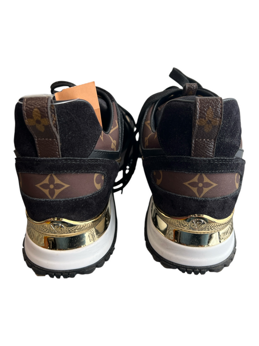 Louis Vuitton Shoe Size 37.5 Black Leather & Nylon Almond Toe Sneaker Sneakers Black / 37.5