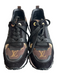 Louis Vuitton Shoe Size 37.5 Black Leather & Nylon Almond Toe Sneaker Sneakers Black / 37.5