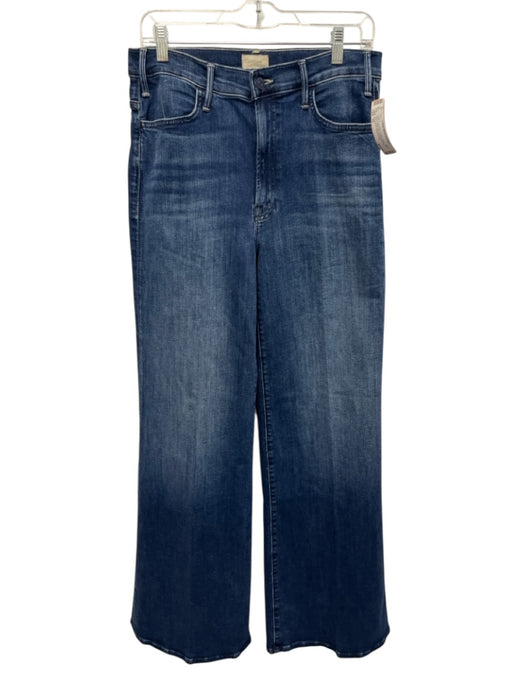 Mother Size 30 Dark Wash Cotton Denim High Waist Wide Leg Jeans Dark Wash / 30