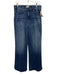 Mother Size 30 Dark Wash Cotton Denim High Waist Wide Leg Jeans Dark Wash / 30