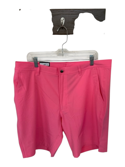 FJ NWT Size 38 Coral Pink Polyester Blend Solid Golf Men's Shorts Coral Pink / 38
