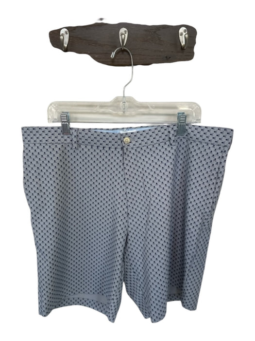 Peter Millar Size 38 Gray & Navy Print Polyester Blend Skull & Bones Golf Shorts Gray & Navy Print / 38