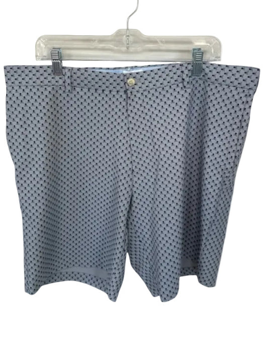 Peter Millar Size 38 Gray & Navy Print Polyester Blend Skull & Bones Golf Shorts Gray & Navy Print / 38