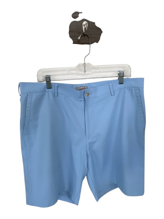 Peter Millar Size 38 Sky Blue Polyester Blend Solid Golf Men's Shorts Sky Blue / 38