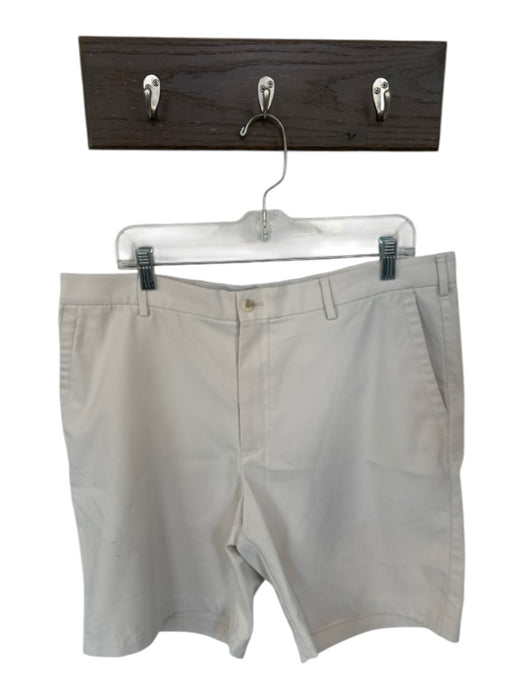 Peter Millar Size 38 Light Khaki Polyester Blend Solid Golf Men's Shorts Light Khaki / 38